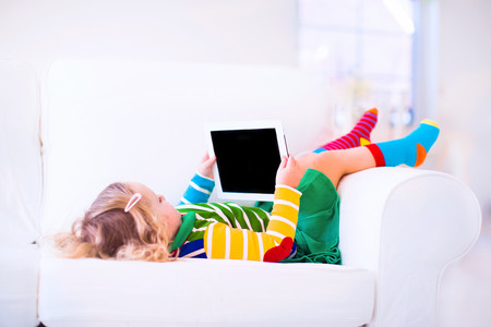 child learning with a tablet