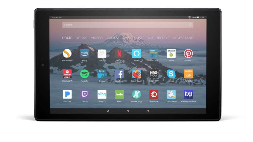 black fire hd 10 tablet front